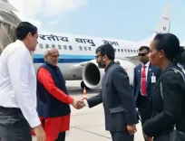 VP Radhakrishnan arrives in Seychelles to attend swearing-in ceremony of President-elect