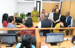What Did VP Radhakrishnan Discuss with Staff at Rajya Sabha Secretariat?