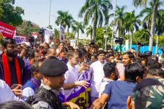 INDIA bloc marches to ECI, demands CEC Gyanesh Kumar's resignation over Form 6 row