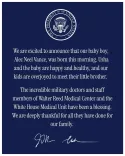 White House Congratulates VP JD Vance on Fourth Child