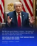 White House Credits Trump Policies as Inflation Eases
