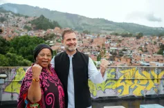 What is the reason behind the secrecy of Rahul Gandhi's South America trip?