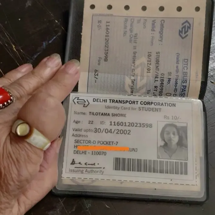 Tillotama Shome's Nostalgic Discovery of Her Old DTC Bus Pass