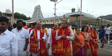 तिरुमाला मंदिर पहुंचे घनश्याम तिवारी, भगवान वेंकटेश्वर से की देश की समृद्धि की प्रार्थना 