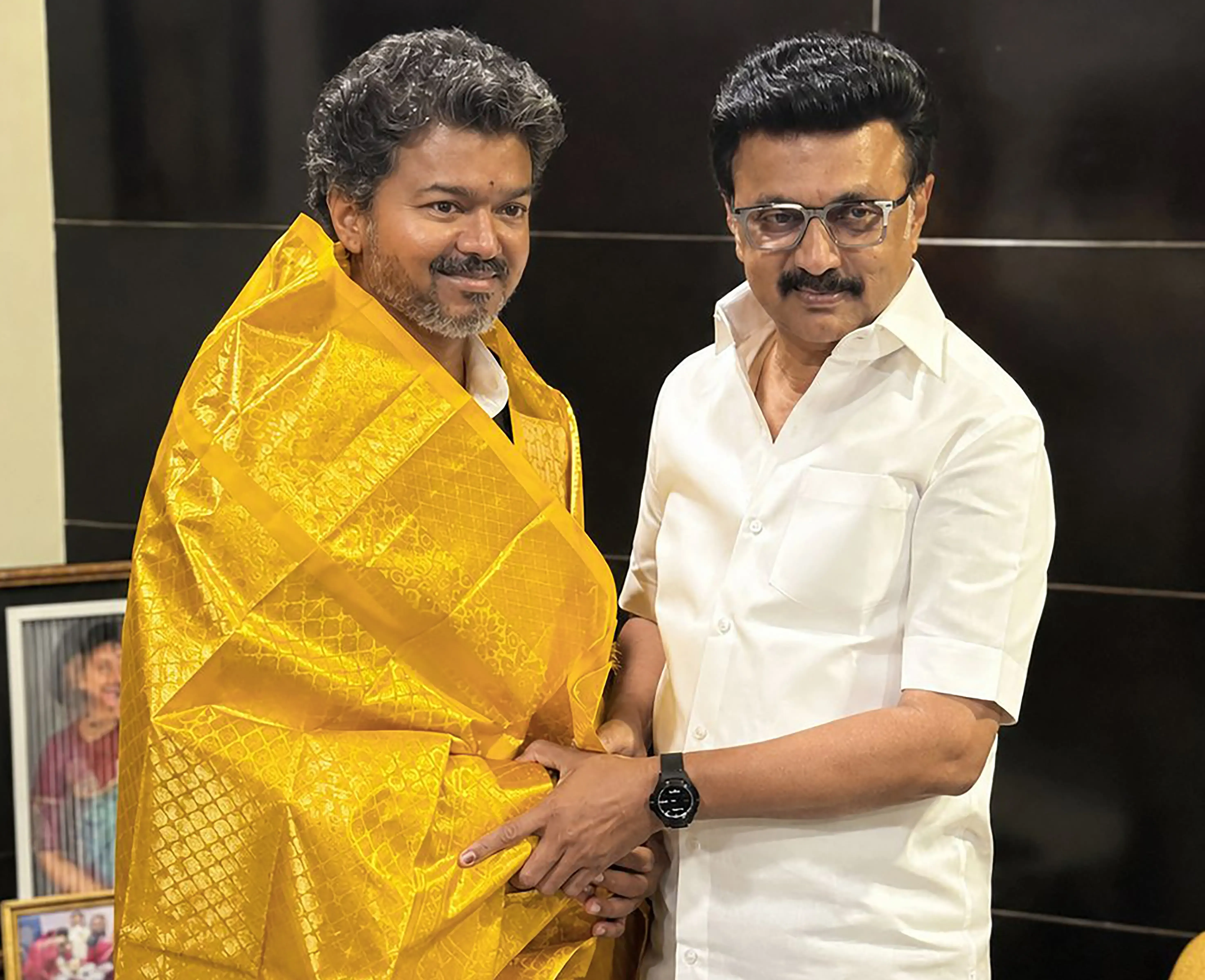 TN CM Vijay meets Stalin after oath as MLA in post-poll realignment