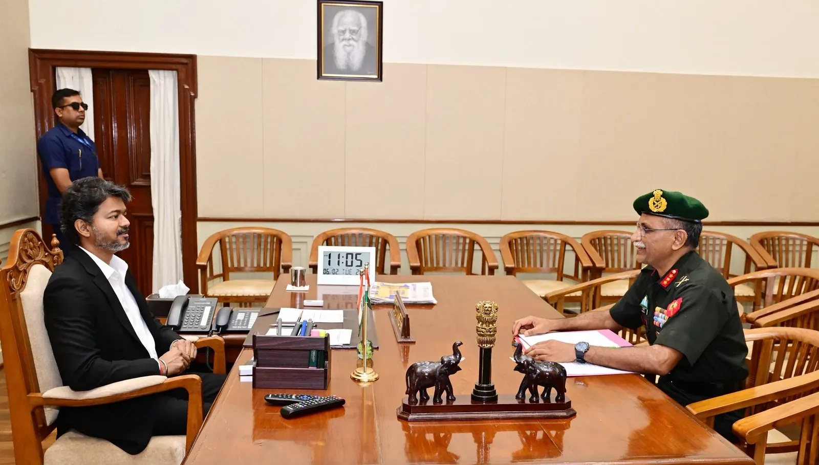 TN CM Joseph Vijay Meets Army's Southern Area Commander