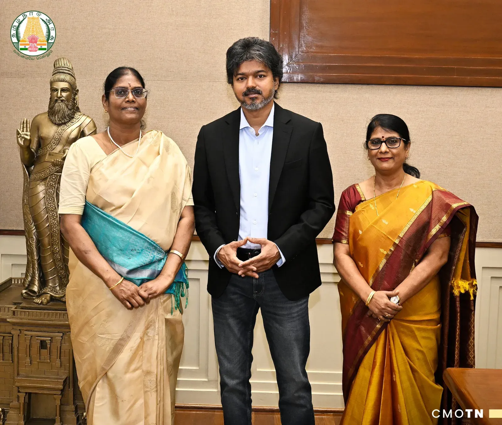 TN CM Joseph Vijay meets State Human Rights Commission members