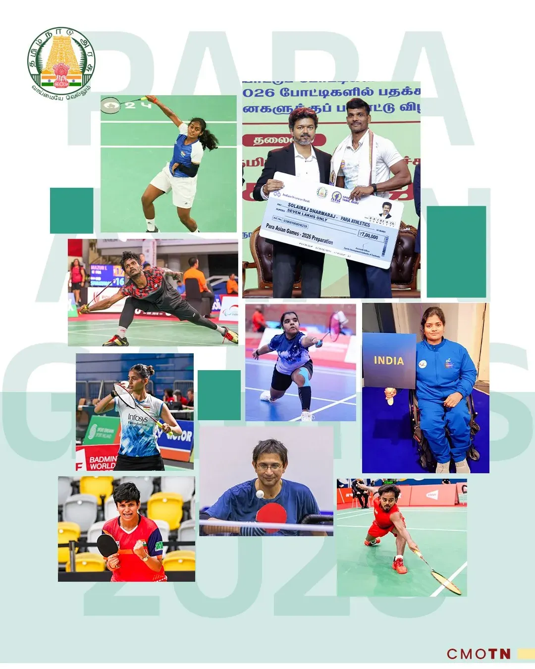TN Para Athletes Win 15 Medals at 5th Para Asian Games