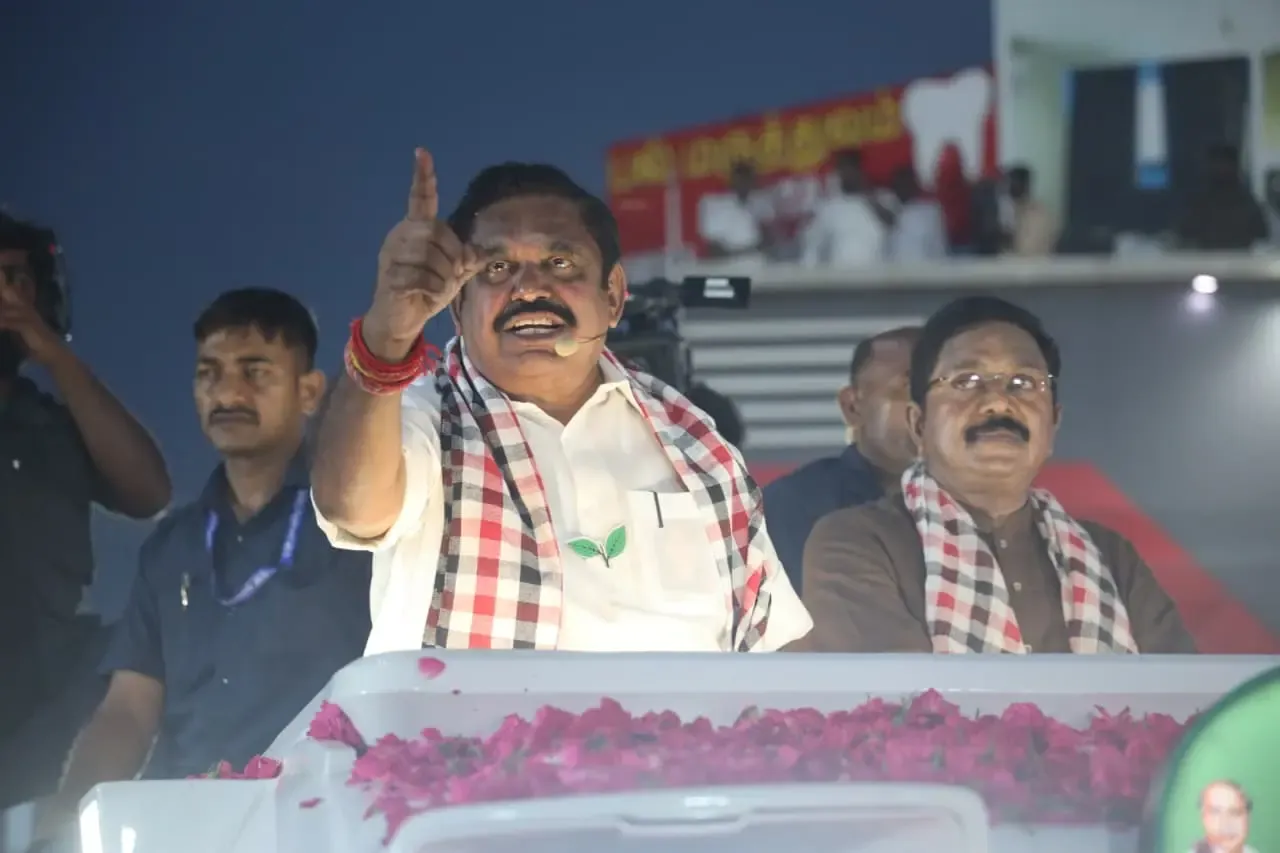 AIADMK's Palaniswami Critiques DMK at Thanjavur Election Rally