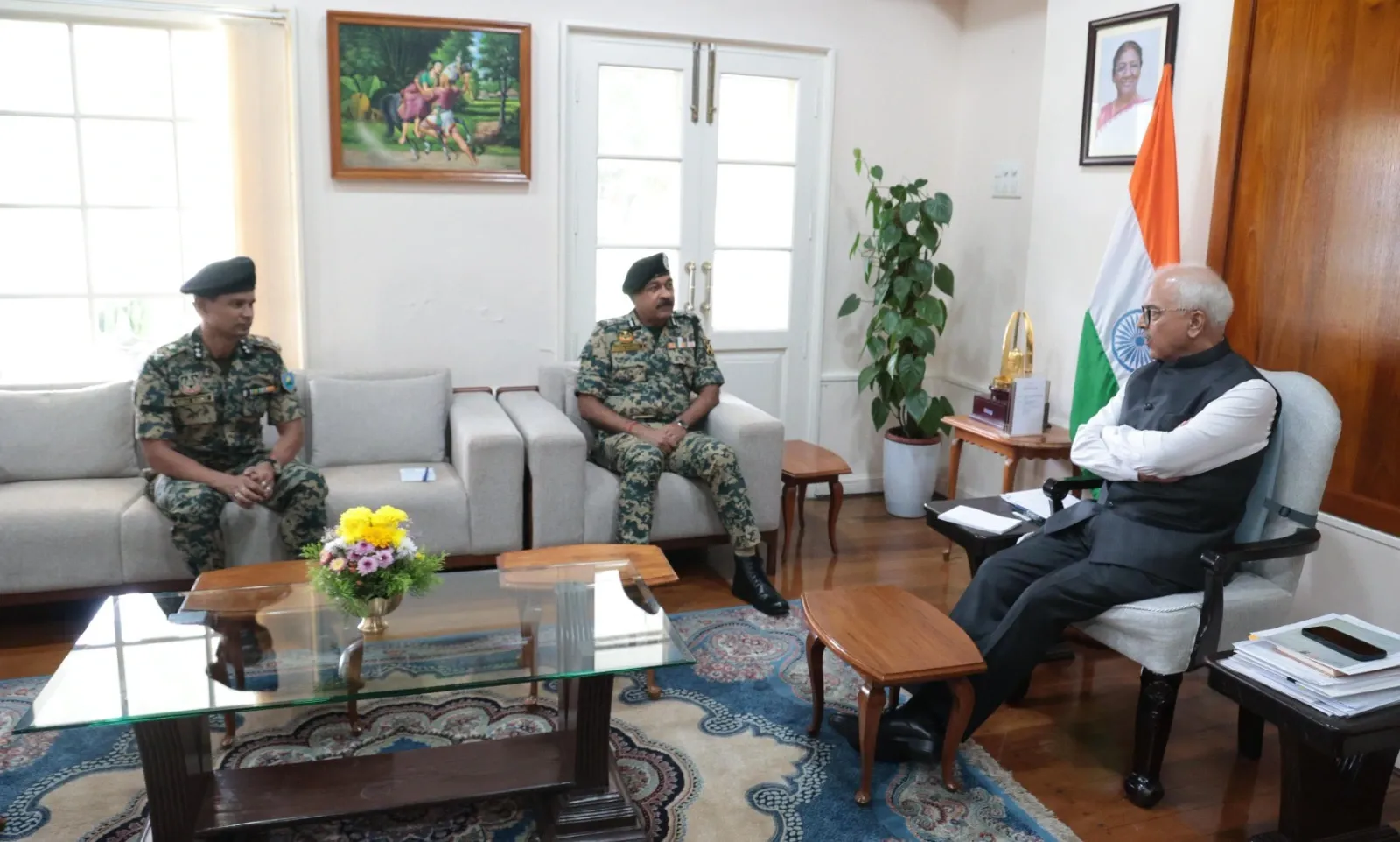 What Did Top BSF Officers Discuss Regarding Manipur's Security Situation with the Governor?