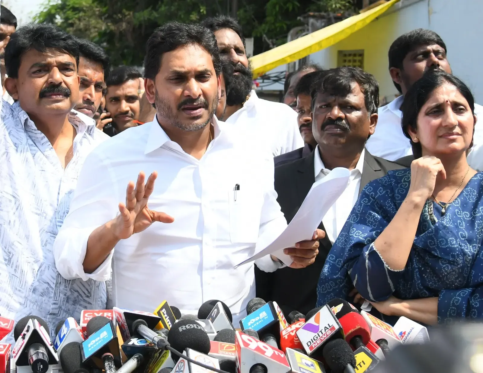 Complete Breakdown of Law and Order in Andhra Pradesh, Claims Jagan