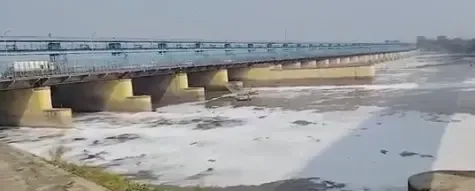 Yamuna toxic foam returns near Kalindi Kunj ahead of Chhath Puja 2026