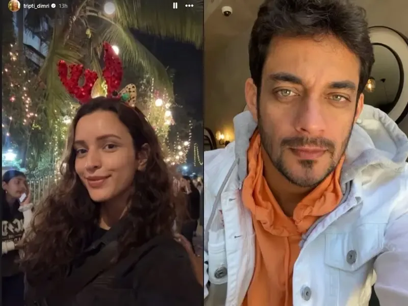 Triptii Dimri and Sam Merchant Celebrate Christmas Charm on Mumbai's Illuminated Streets