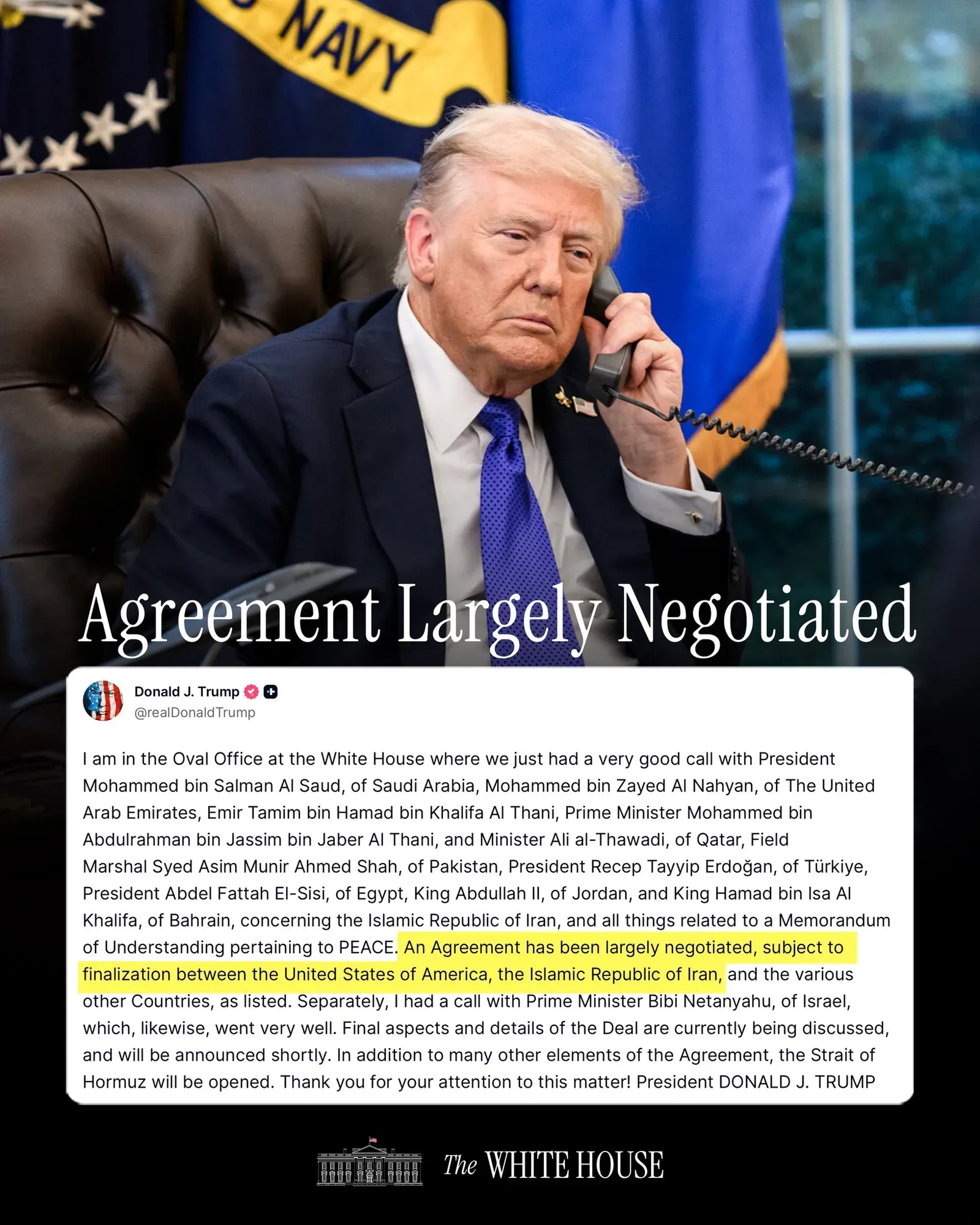 Trump Announces US-Iran Nuclear Deal Largely Negotiated