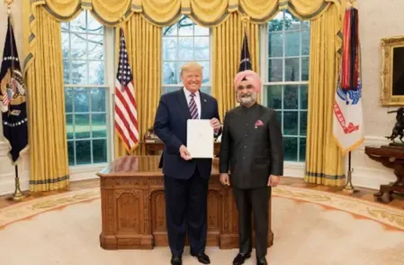 Trump Commends Taranjit Singh Sandhu on Delhi Appointment