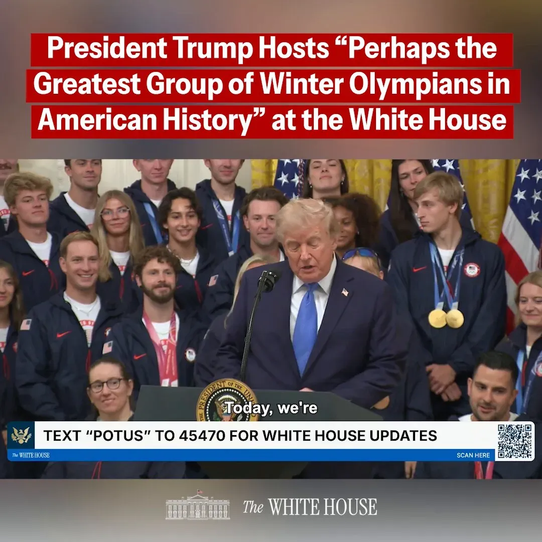 Trump Hosts 2026 Milano Cortina Winter Olympians at White House