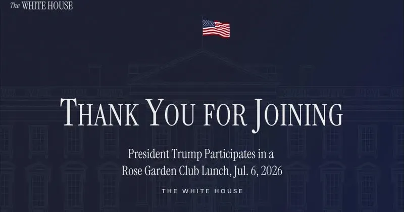 Trump Hosts Rose Garden Club Lunch at White House