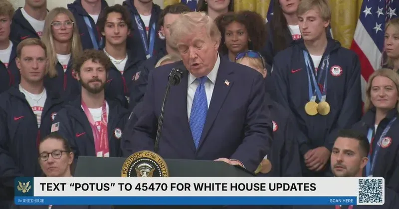Trump Hosts Team USA Athletes at White House Reception