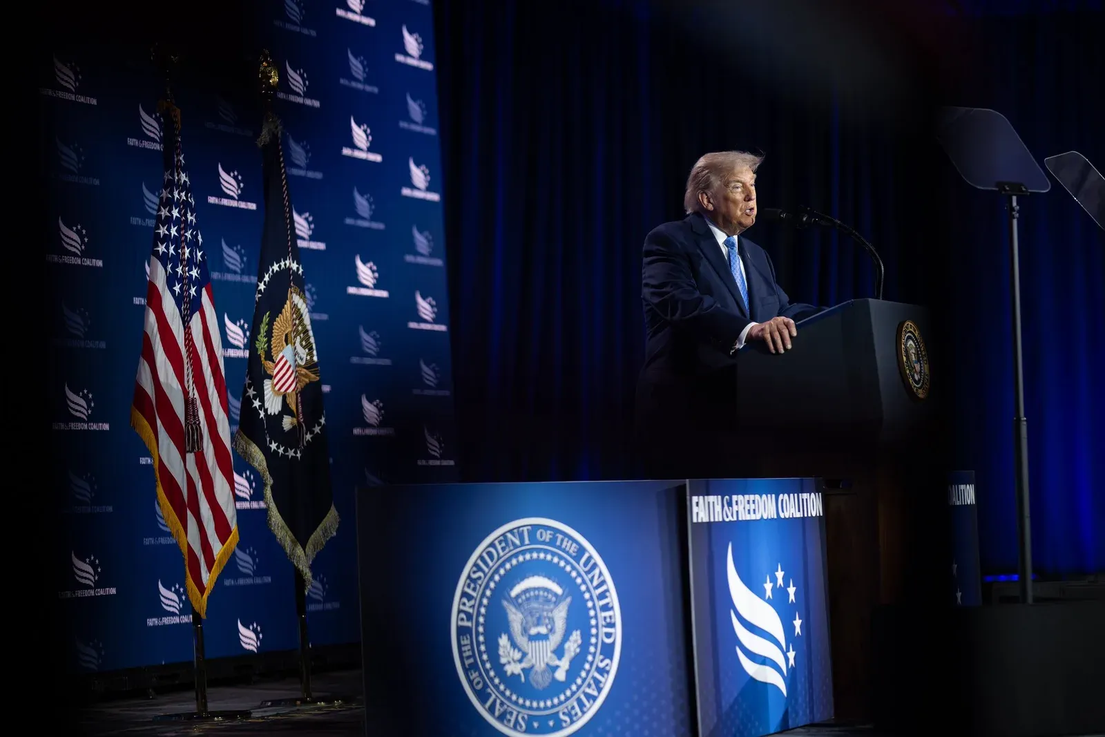 Trump Invokes Faith as Foundation of American Exceptionalism