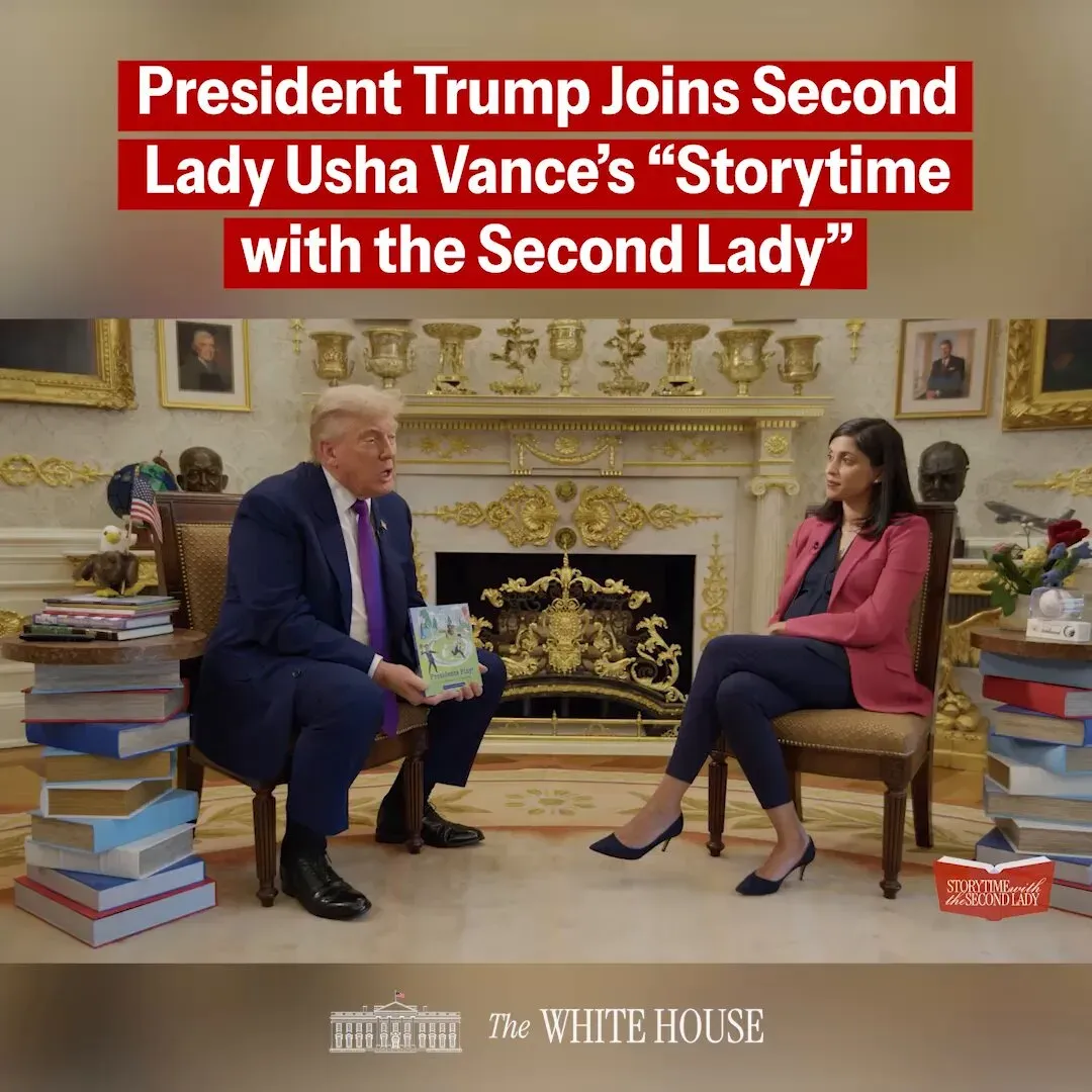 Trump Joins Second Lady Usha Vance for America 250 Storytime