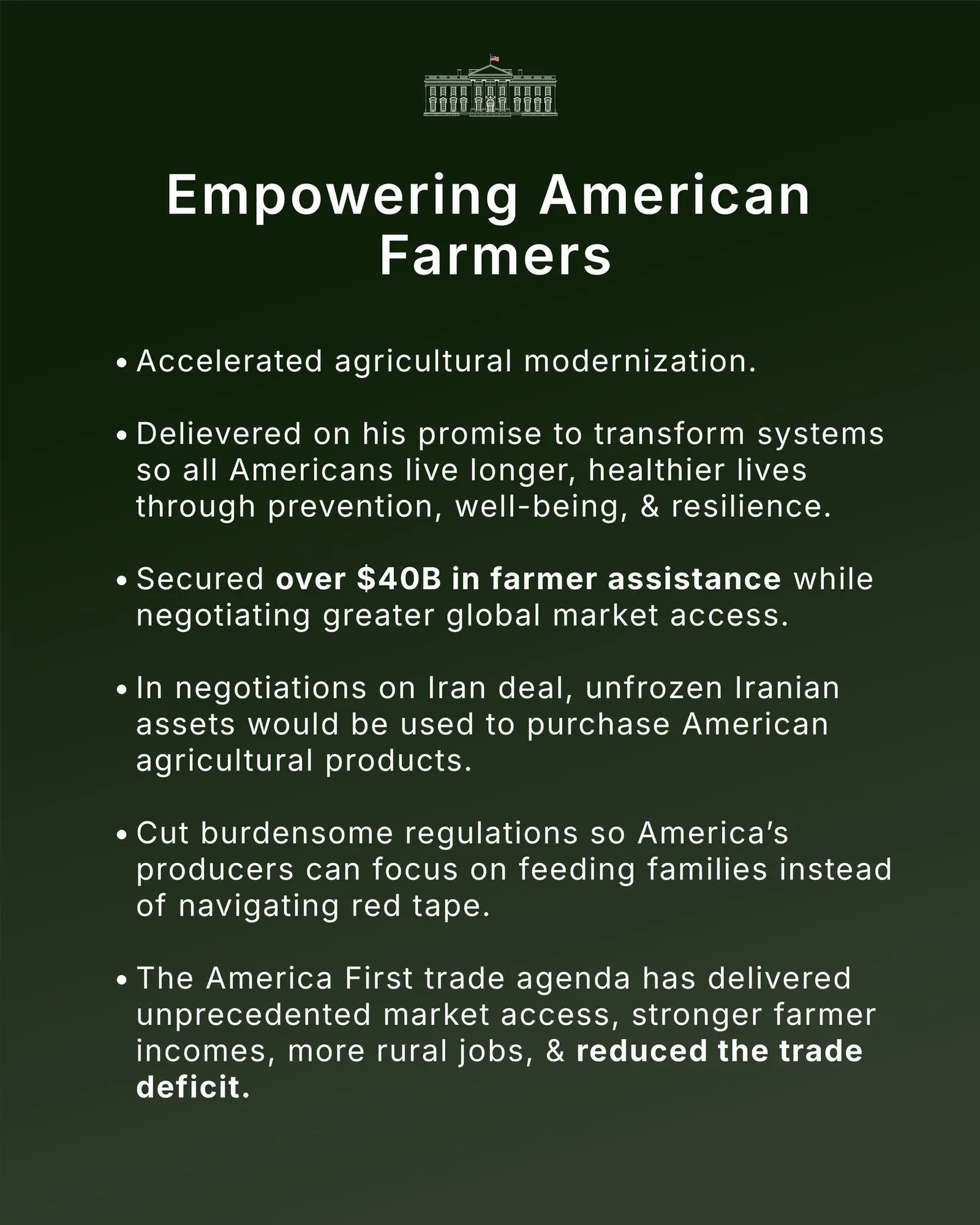 Trump Puts American Farmers First in Food Security Push