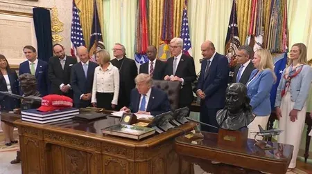 Trump receives religious liberty report, panel urges stronger faith protections
