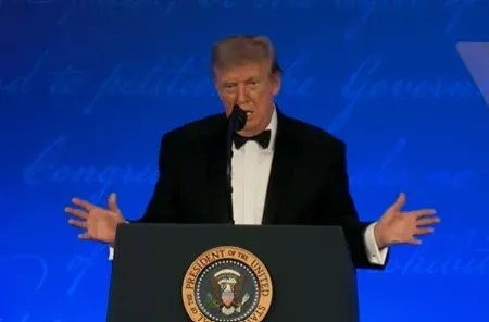 Trump says he's 'given up' on traditional press at White House Correspondents' Dinner