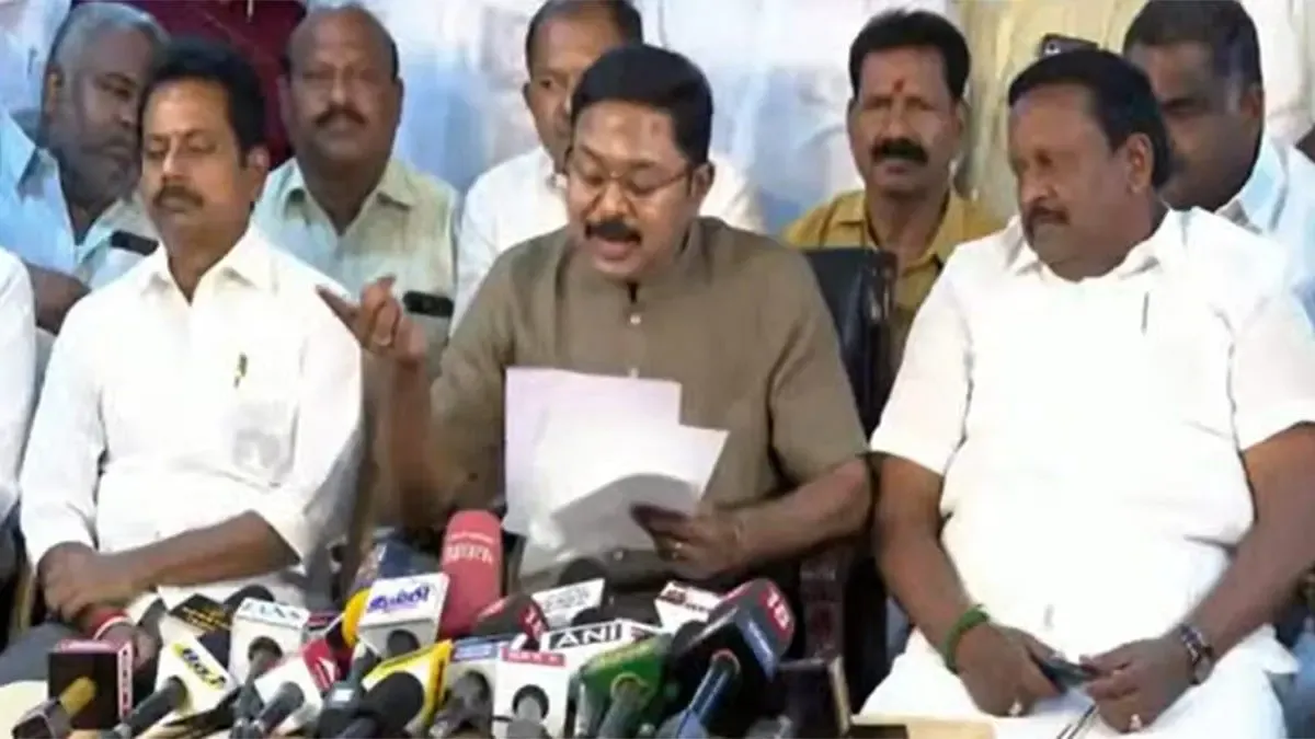 TTV Dhinakaran accuses TVK of fake MLA support letter, demands probe