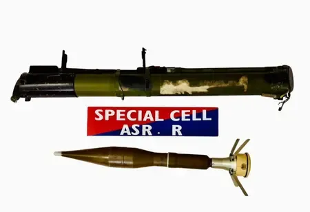 Who Were the Two Individuals Arrested in Amritsar with a Rocket-Propelled Grenade?
