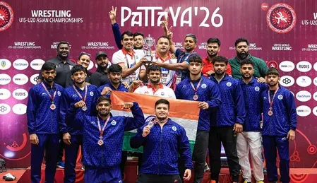 India win 4 gold, 20 medals at U20 Asian Wrestling C'ships in Pattaya
