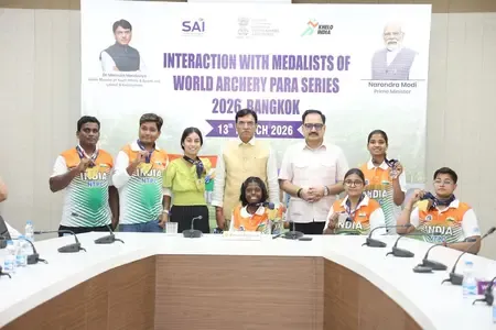 Union Sports Minister Honors Indian Team for Exceptional Success at Bangkok 2026 World Archery Para Series