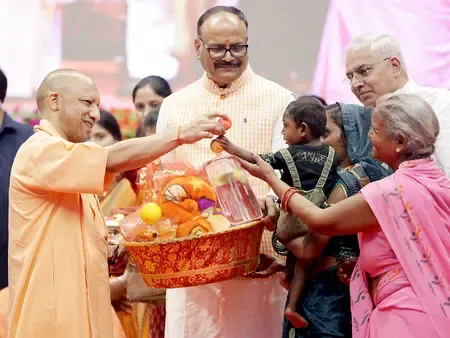 Did UP organize 20,324 health camps while promising smartphones and salary hikes for Anganwadi workers?