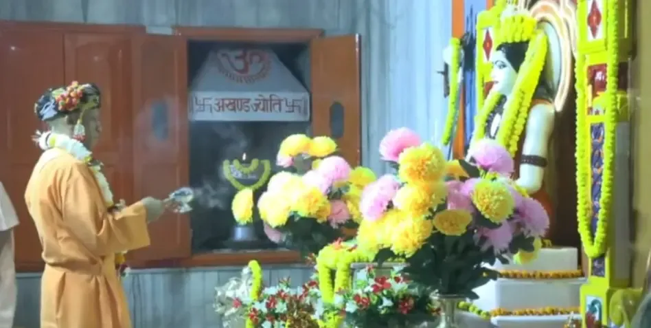Yogi Adityanath performs Vijayadashami puja at Gorakhnath Temple in Gorakhpur