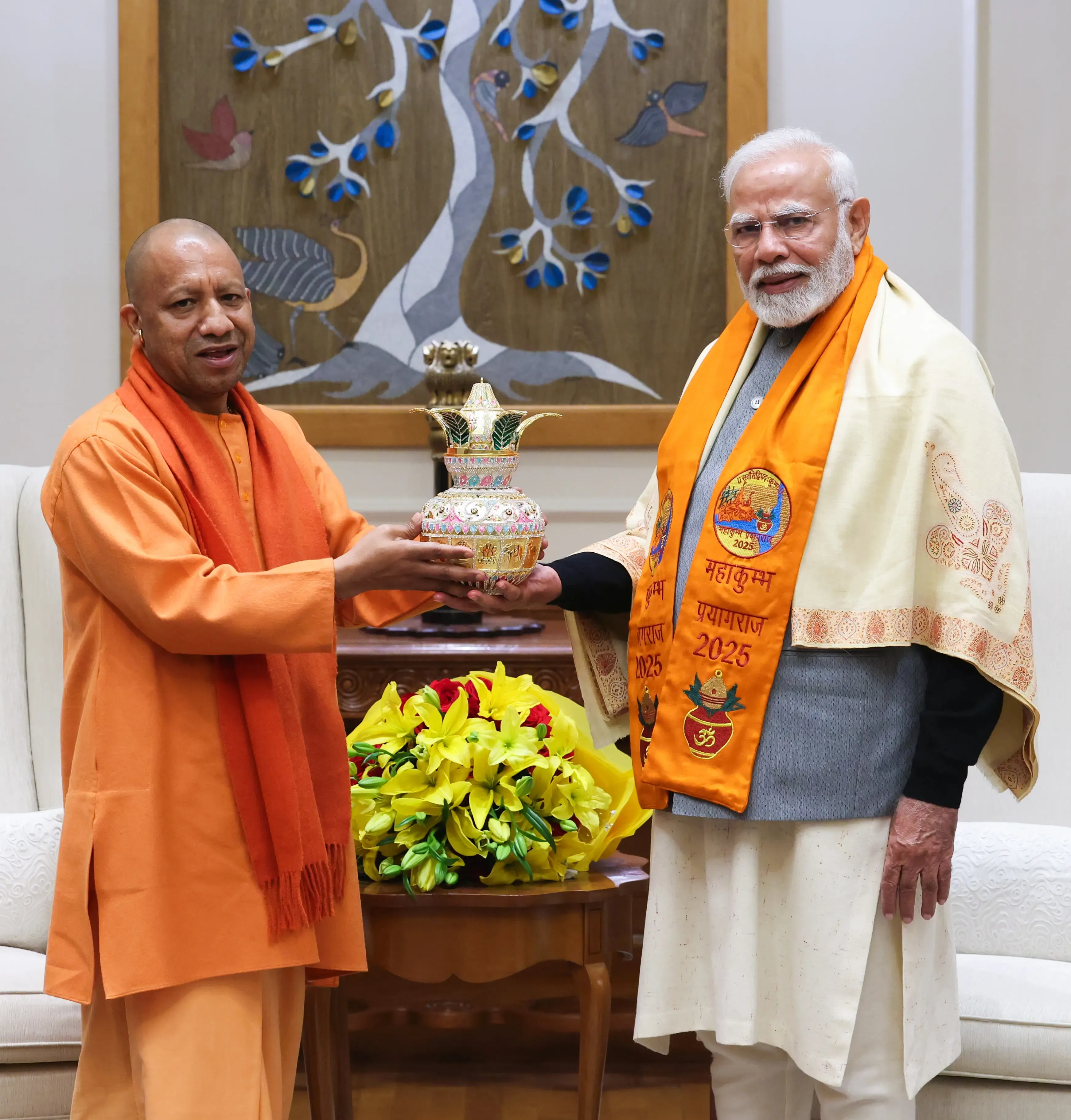 Uttar Pradesh CM Yogi Adityanath Invites PM Modi to Maha Kumbh Mela 2025