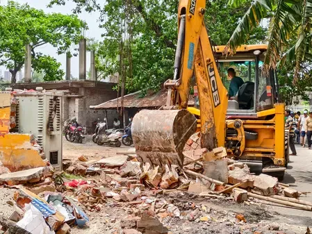 Yamuna floodplains: 40,000 sq m of illegal structures razed in Greater Noida