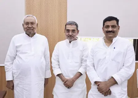 Upendra Kushwaha Engages with Nitish Kumar as Bihar's RS Elections Heat Up