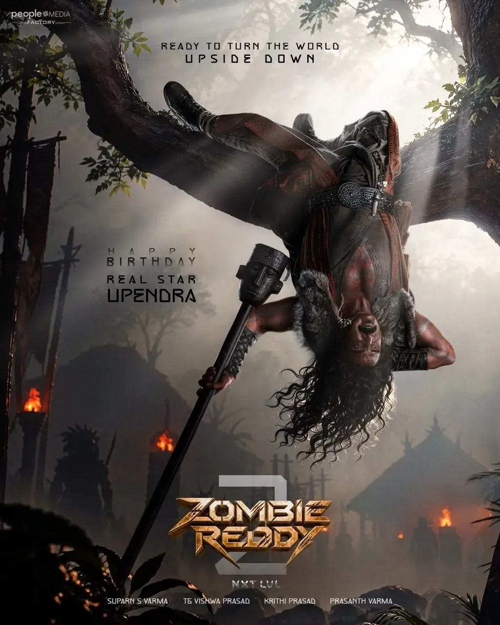 Upendra's first look in 'Zombie Reddy 2 NXT LVL' out on his birthday