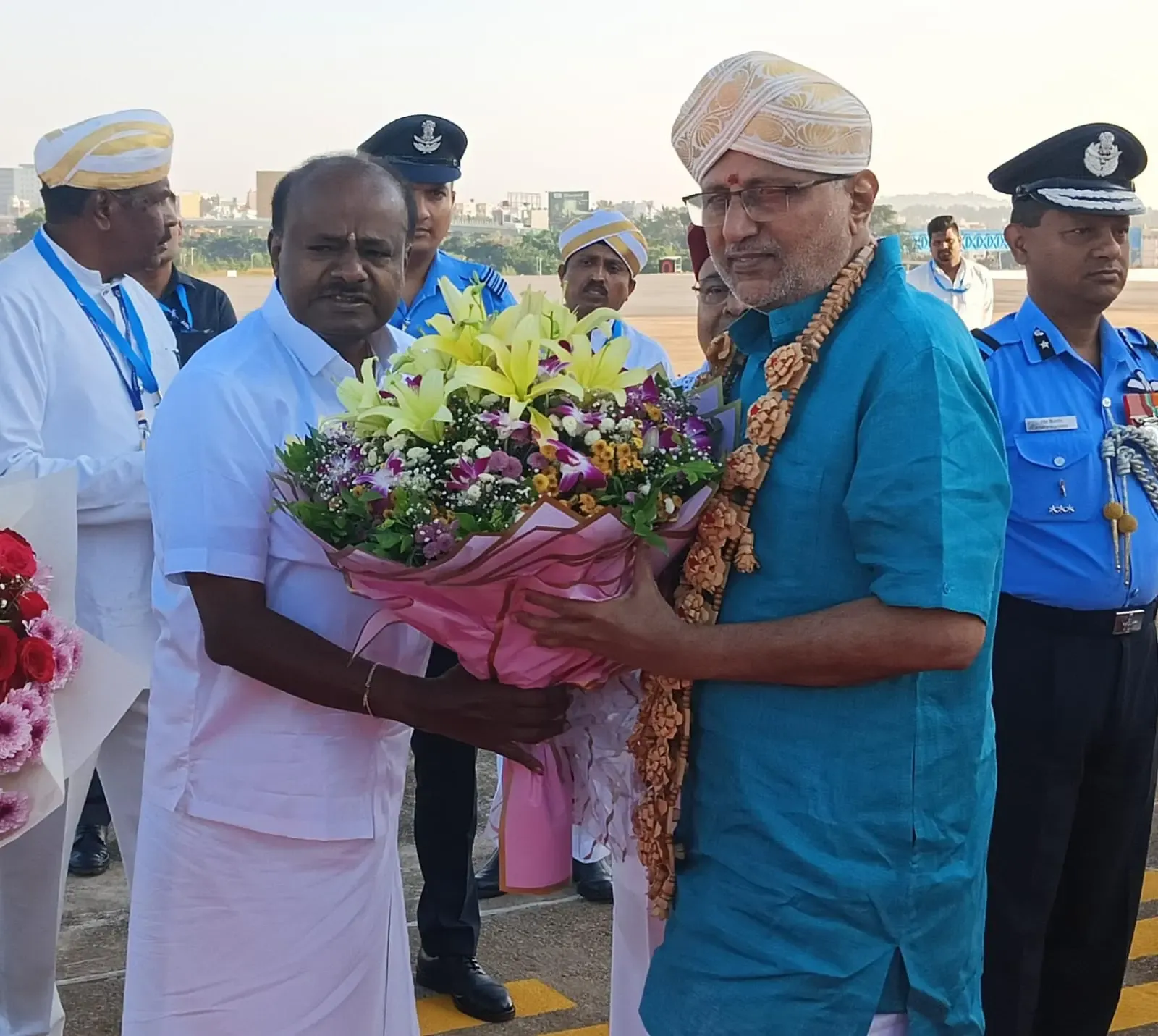 क्या उपराष्ट्रपति सीपी राधाकृष्णन का बेंगलुरु में स्वागत हुआ?