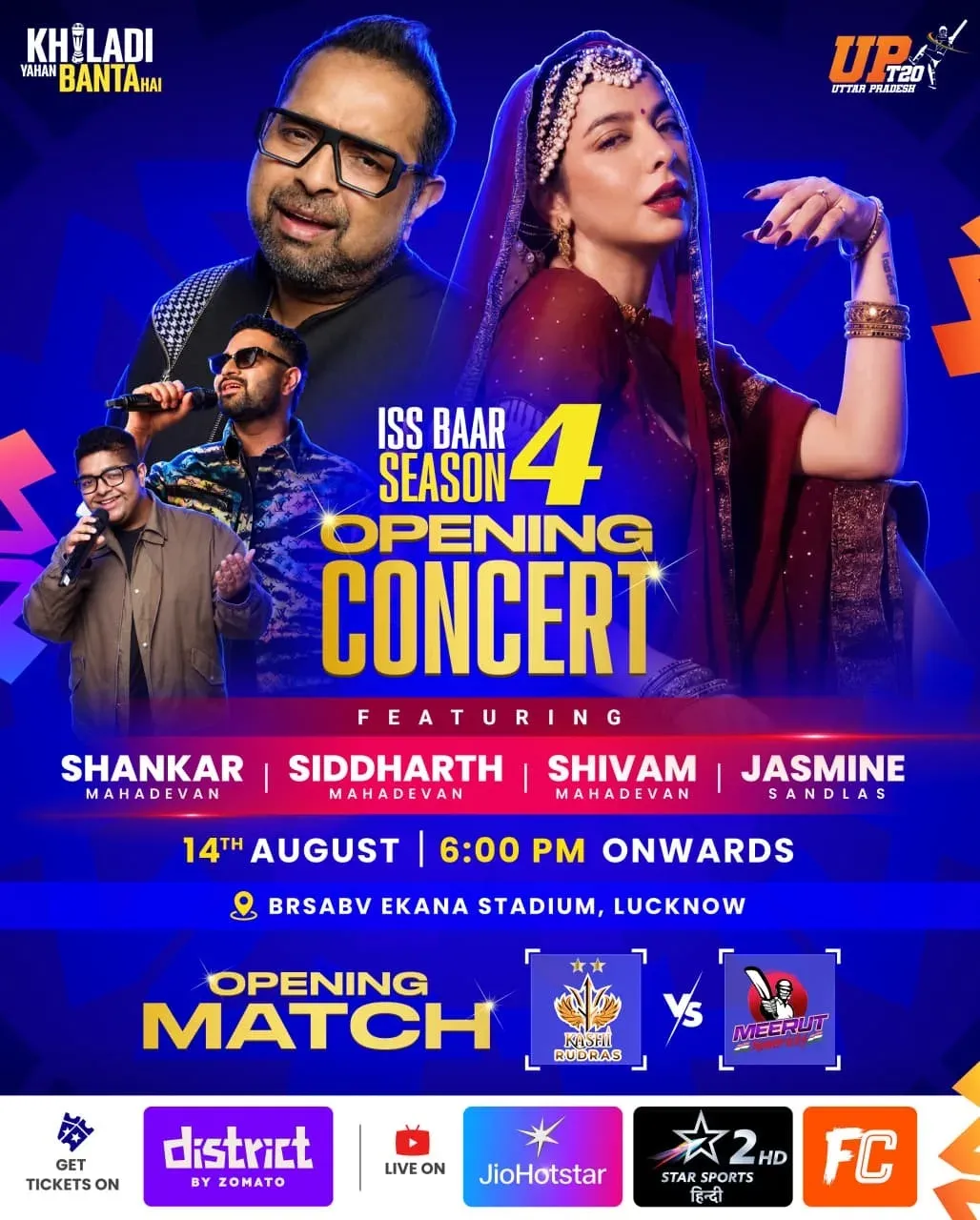 UPT20 League Season 4 opens Aug 14: Shankar Mahadevan, Jasmine Sandlas to perform at Ekana