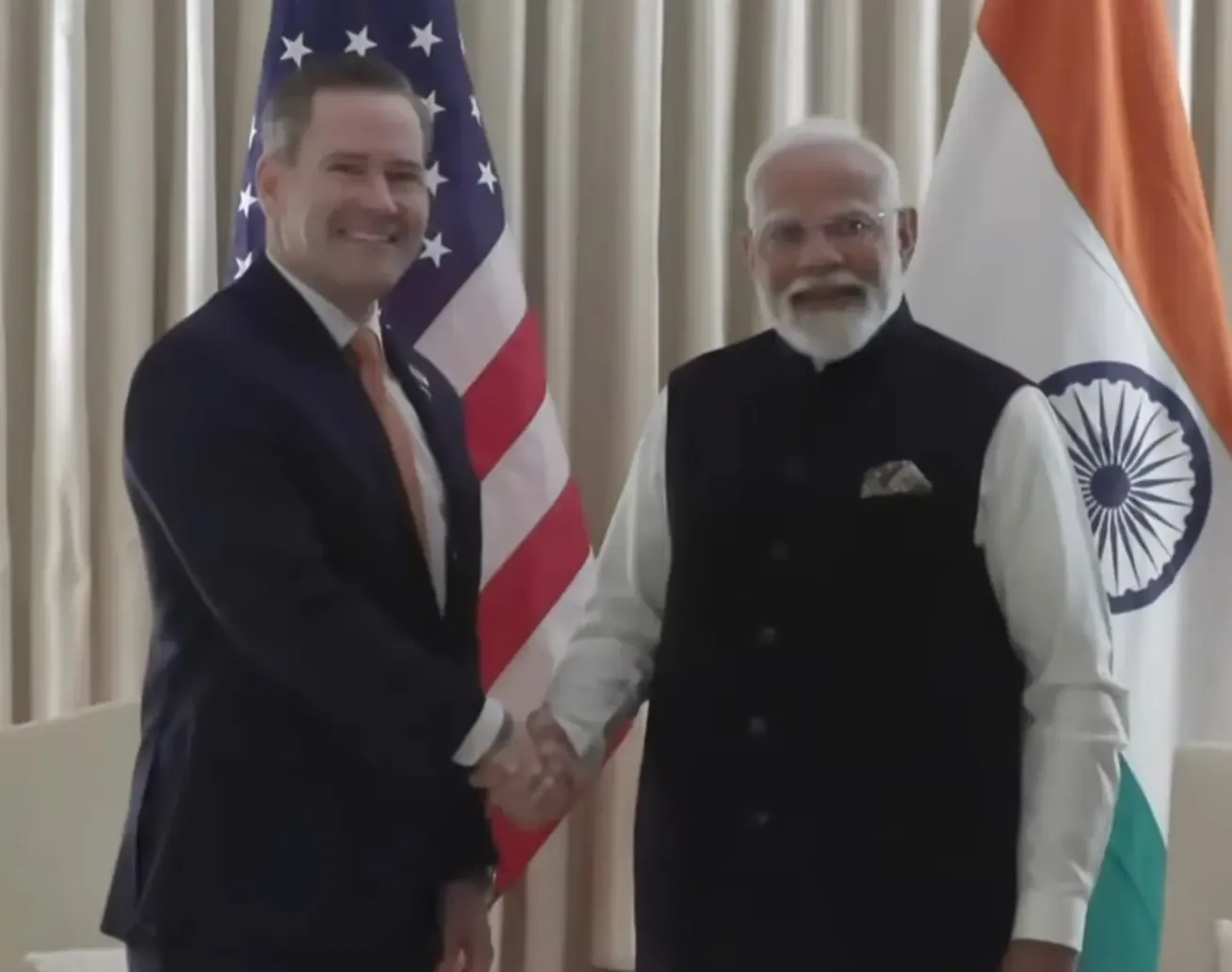 US NSA Mike Waltz Meets PM Modi in Washington