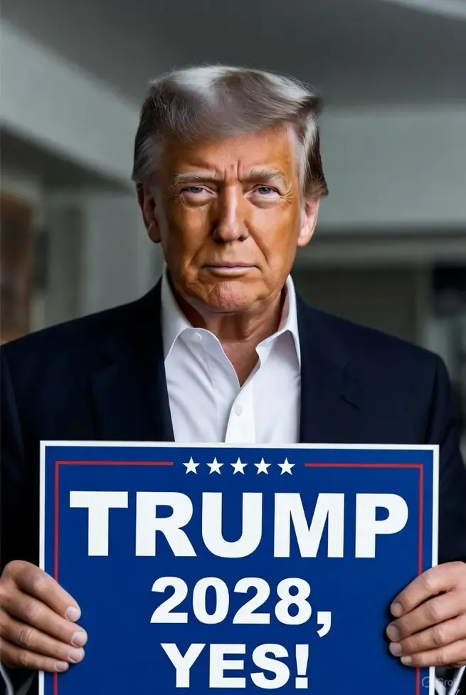 Is US President Trump Signaling a 2028 Run with ‘Trump 2028’ AI Image?