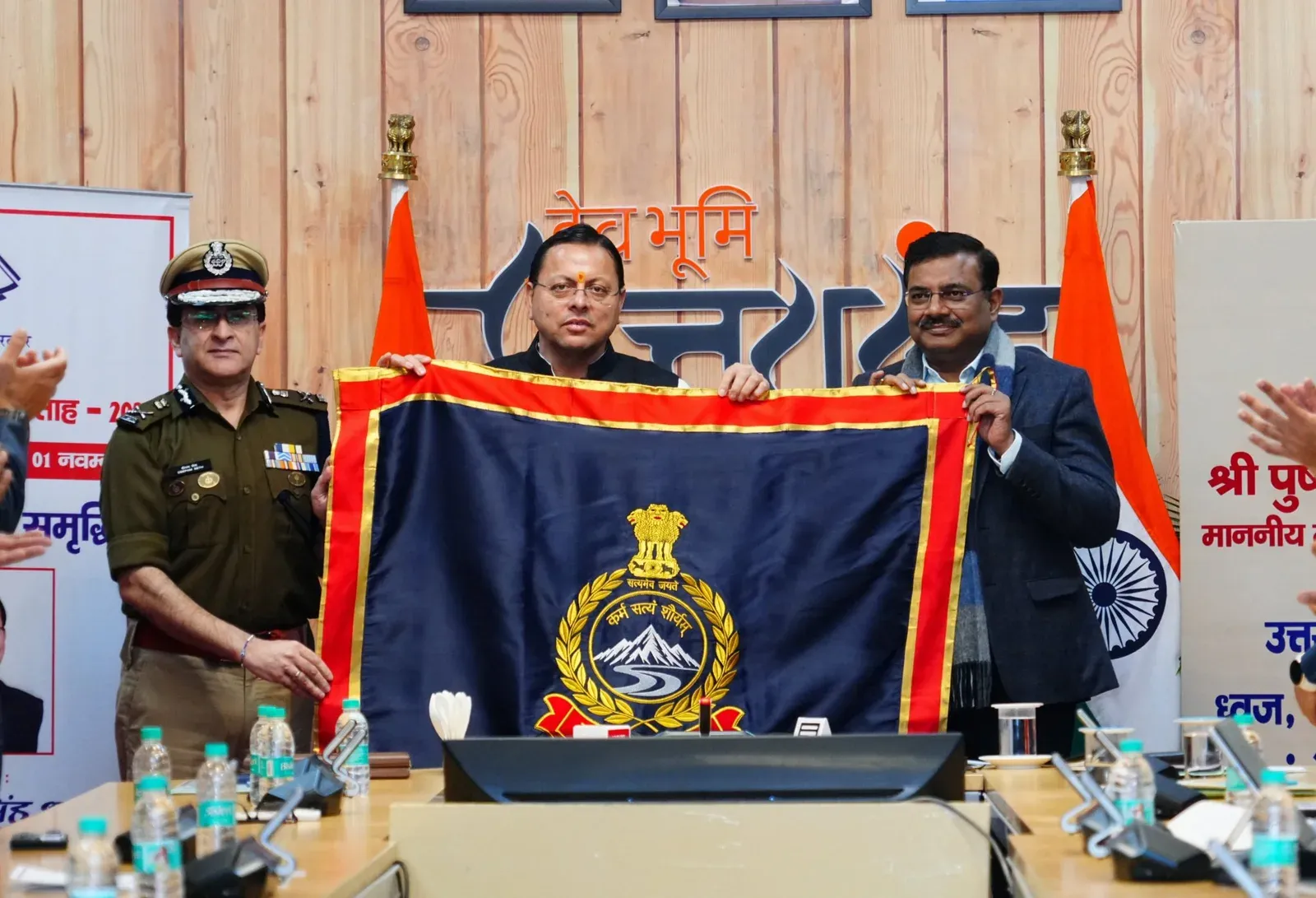 Uttarakhand CM unveils new Police flag and emblem