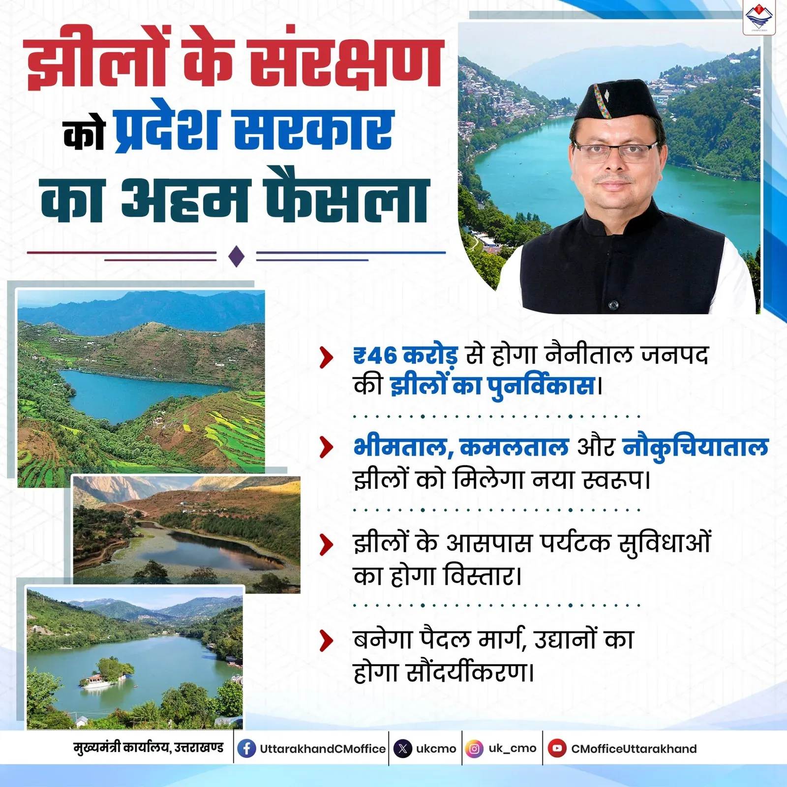 Uttarakhand CMO Flags Key State Decision on Lake Conservation