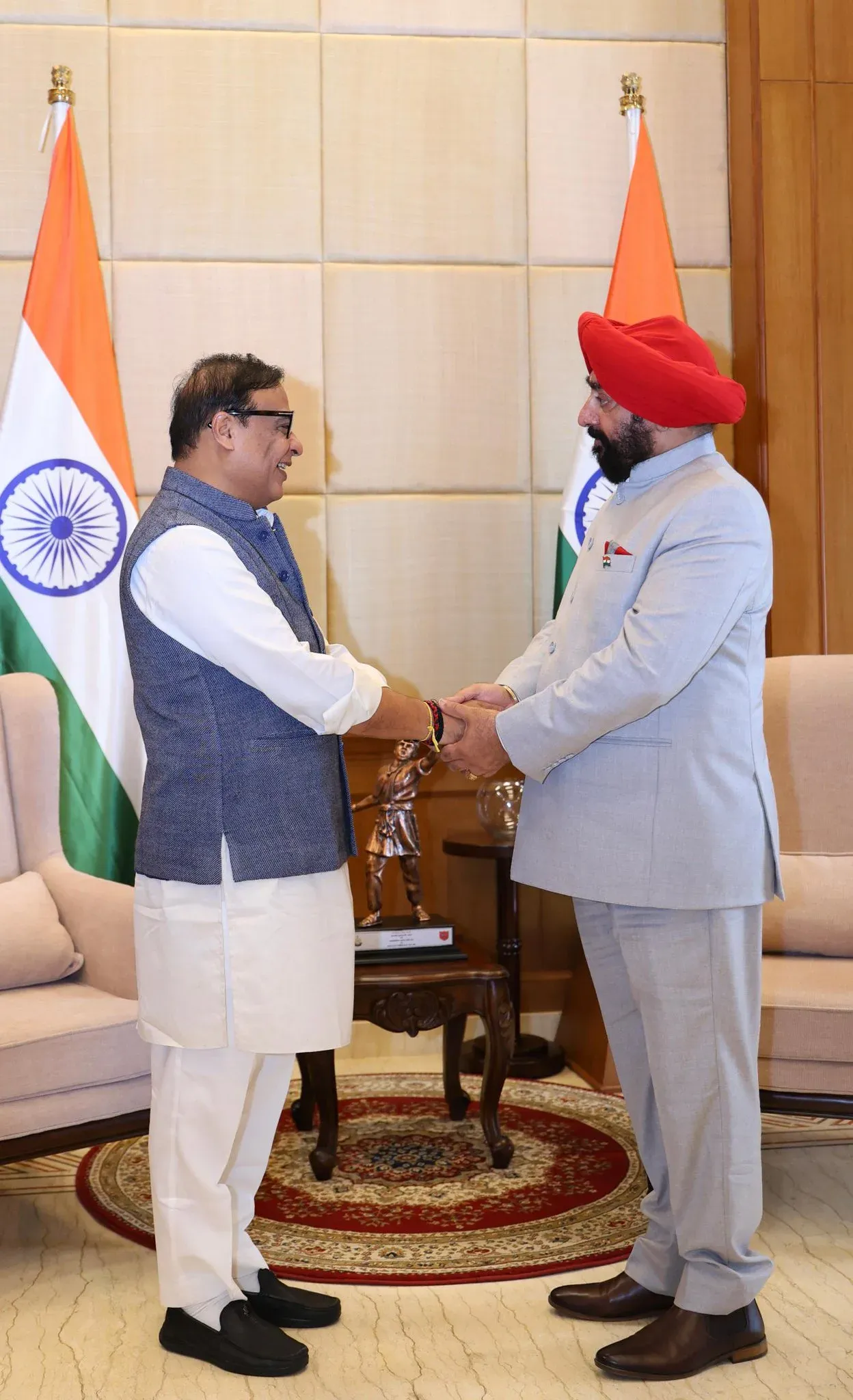 Uttarakhand Governor Gurmit Singh meets CM Himanta in Guwahati