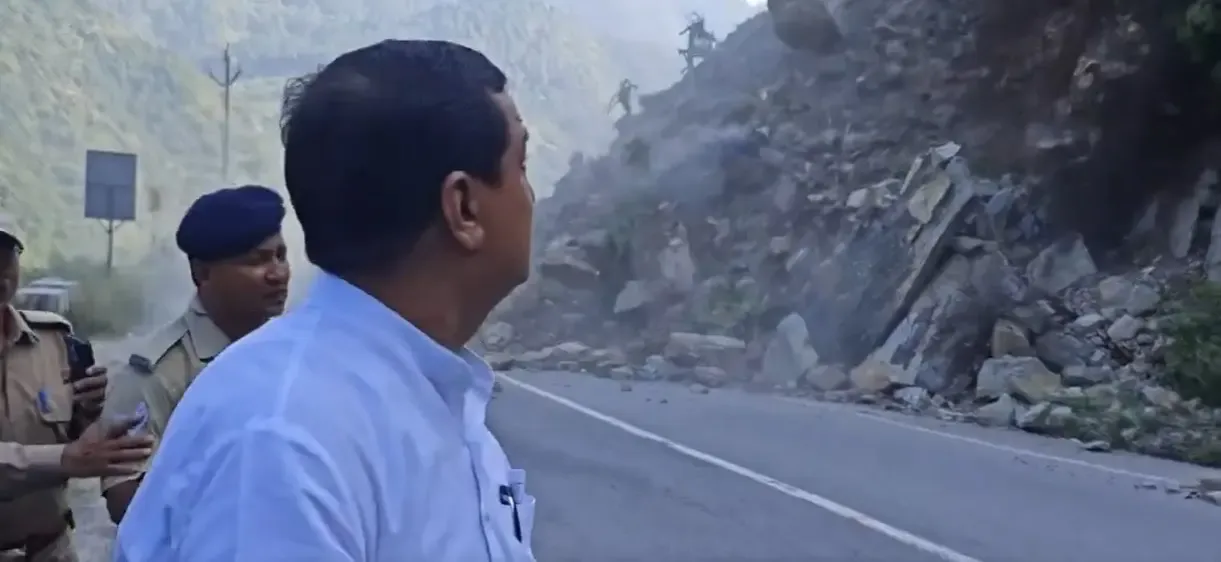 Did Uttarakhand MP Anil Baluni Escape a Landslide on Badrinath Highway?