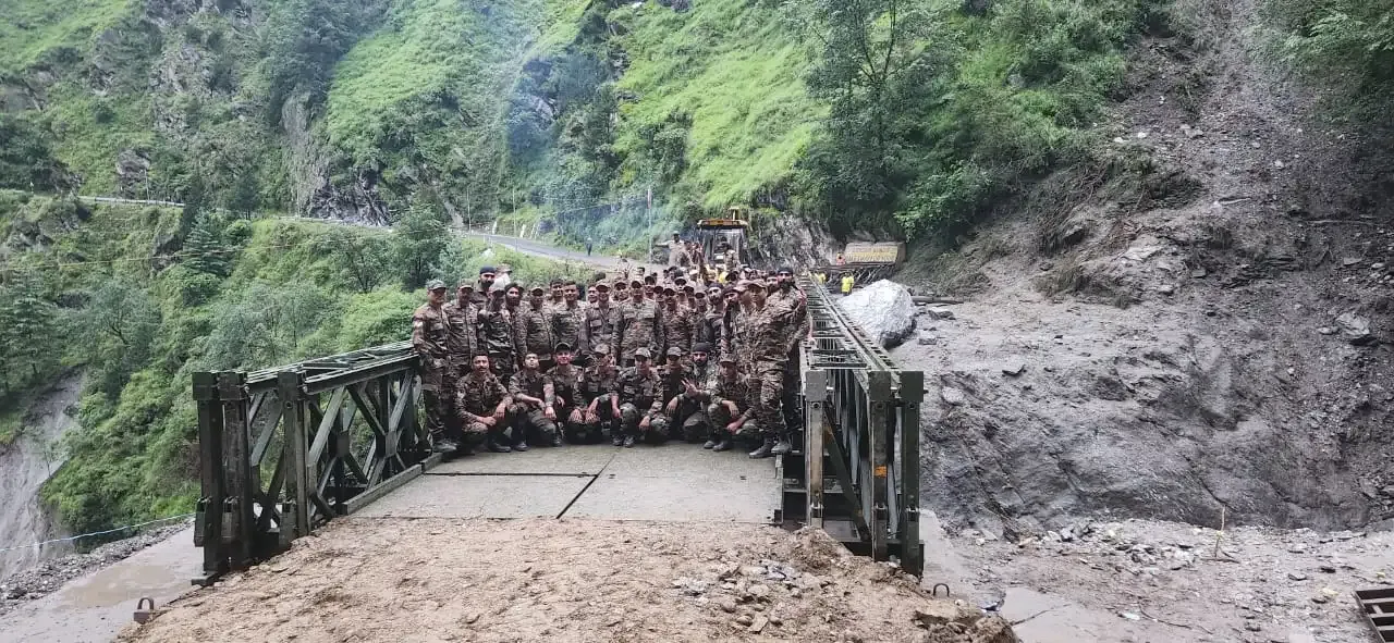 How Did the Uttarkashi Cloudburst Prompt the Construction of a Bailey Bridge?