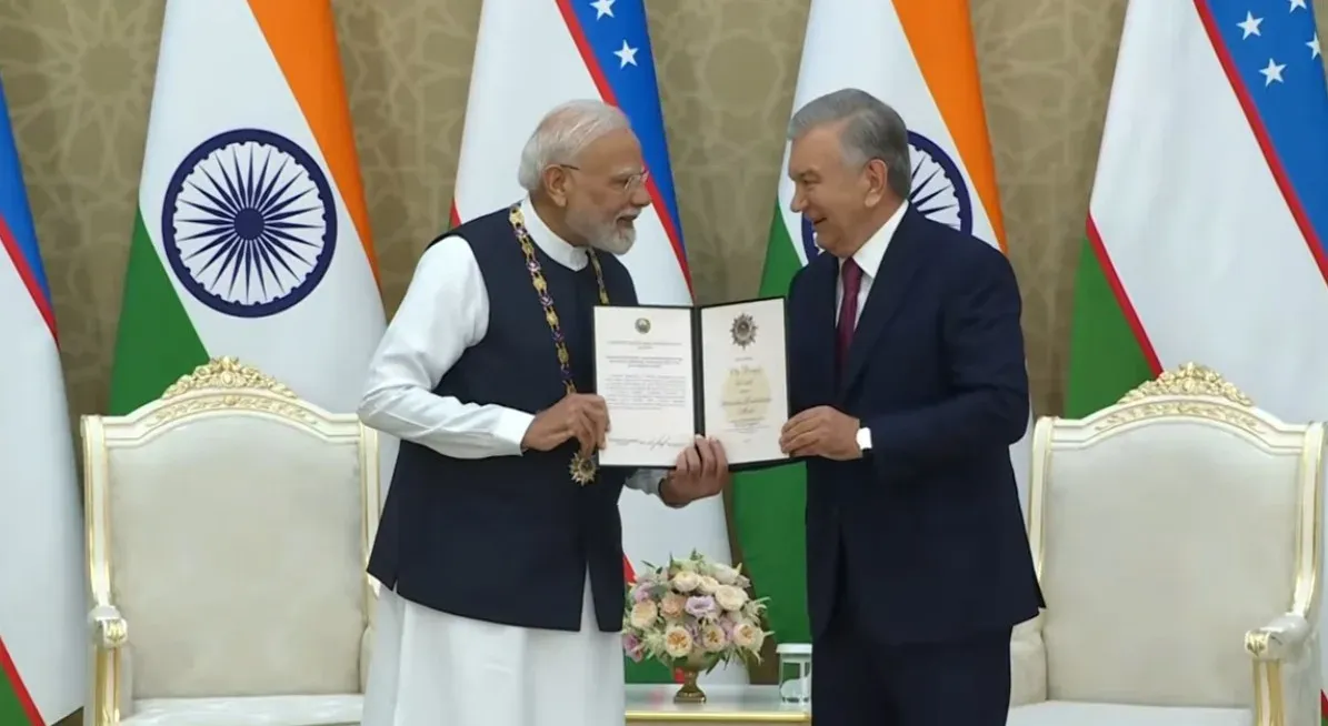 Uzbekistan's highest honour 'Oliy Darajali Do'stlik' conferred on PM Modi in Tashkent