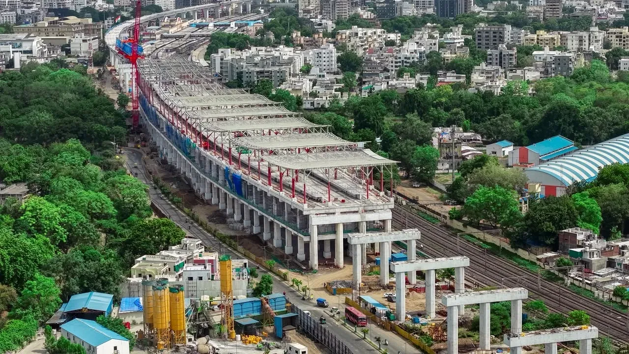 Vadodara bullet train station: Slab casting done, steel erection begins