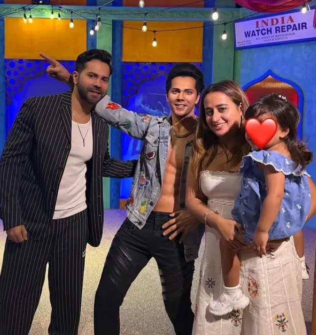 Varun Dhawan takes wife Natasha, daughter Lara to his Madame Tussauds Singapore statue