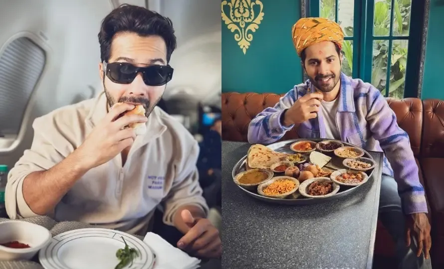 Varun Declares ‘What a Day in Jaipur’ While Enjoying ‘Dal Bati and Vada Pav’